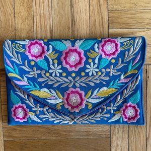 Mure & Grand Embroidered clutch/crossbody purse